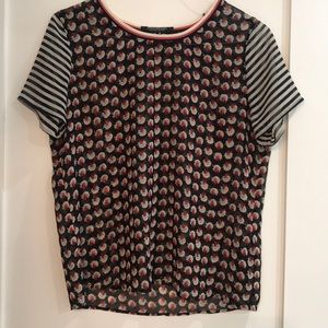 Scotch and Soda floral and stripe top